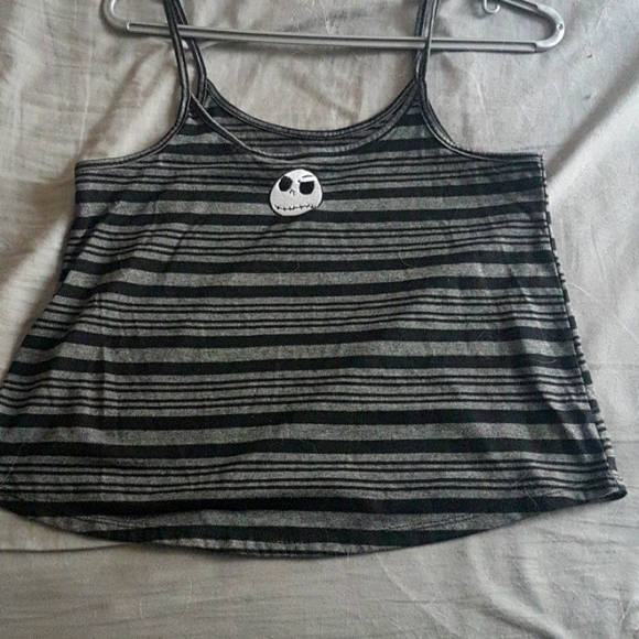 Jack Skellington Hot Topic Tank Top, Black, Grey, and White, Size Medium. - Picture 1 of 2